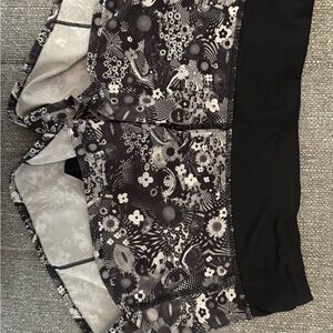 Lululemon Athletica Black and White Athletic Shorts